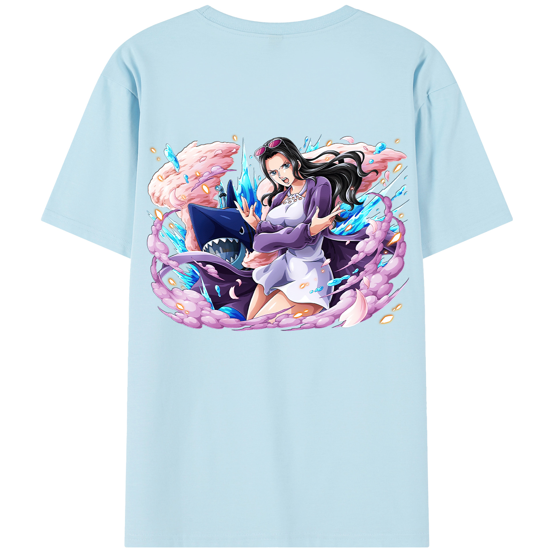 ワンピース ニコ・ロビン ONE PIECE Nico Robin 綿100％半袖Tシャツ（背面プリント）